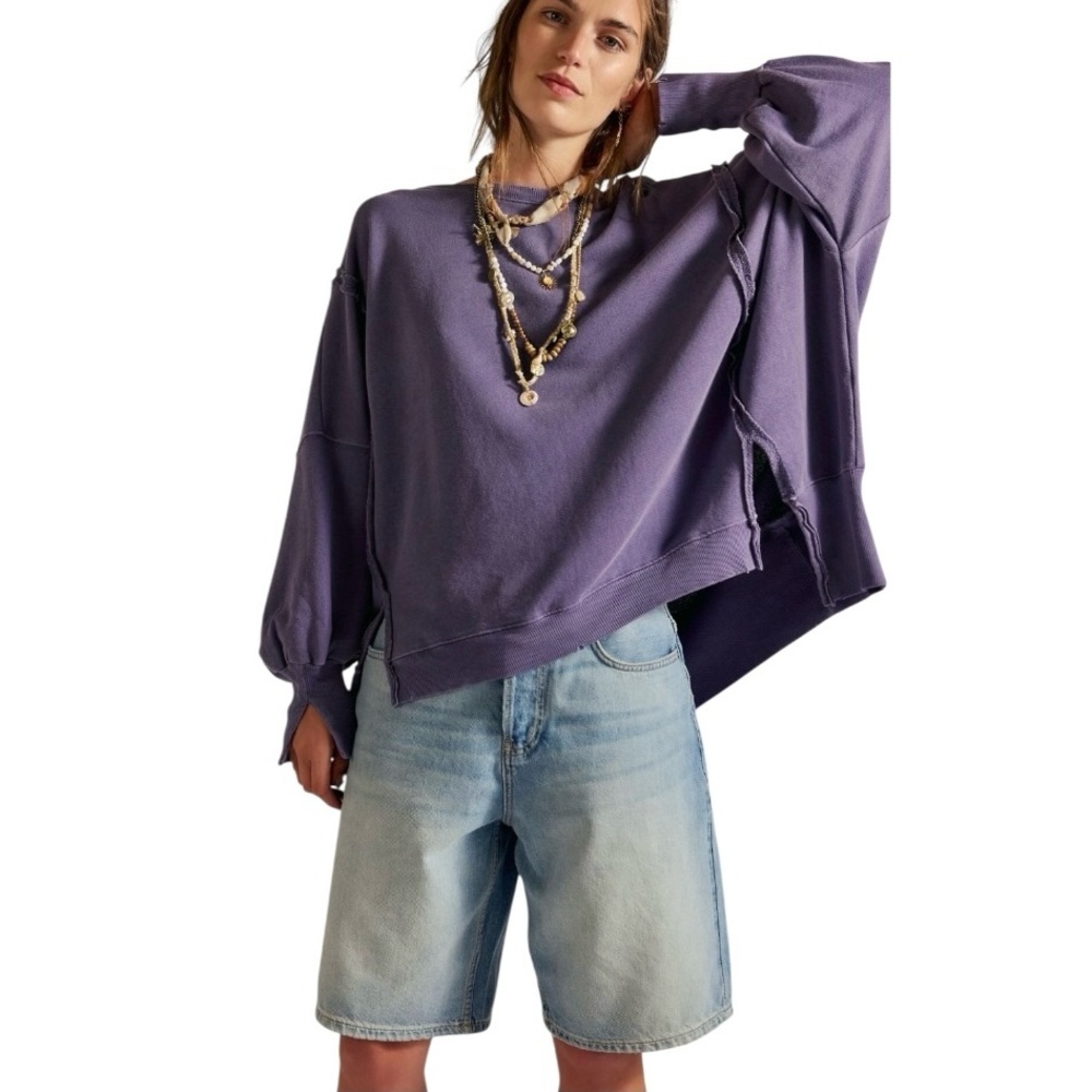 Free People Purple Sweatshirt - Picture 10 of 10